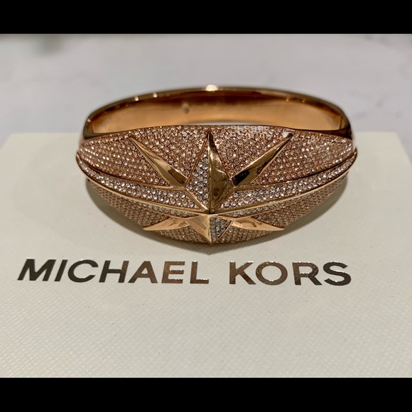 MK Rose Gold big  Bangle Bling Bracelet - Picture 1 of 4